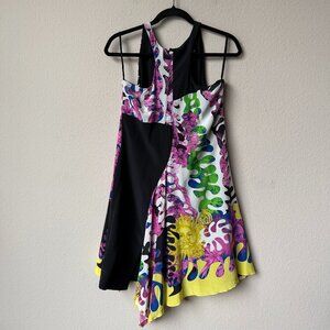 Versace Resort 2012 Abstract Floral Silk Mini Dress Size IT 44